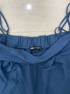 💙 ZARA Indigo Blue Culotte Jumpsuit/Romper💙