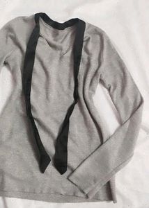 grunge y2k bow tie top