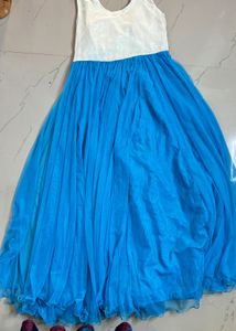 Blue Embellished Party Dress