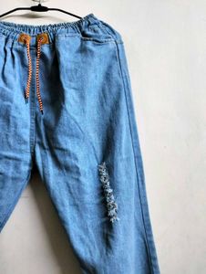 Distressed Light Wash Jeans