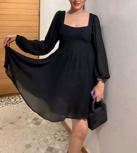 Mango Self Designed A-line Black Dress