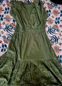 Green Colour Midi Dress from WESTSIDE
