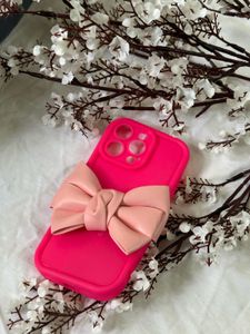 Pink Bow 14 Pro Max Cover