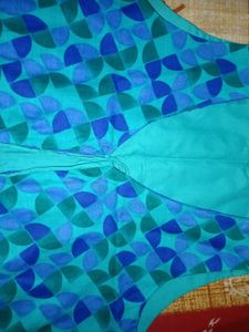 Blue Cotton Koti For Kurti And Indo-western