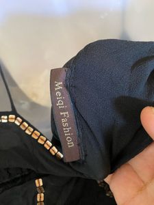 Y2K Black Embellished Top