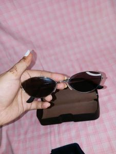 Silver Frame Cat Eye Sunglasses