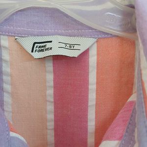 New Fame Forever- Striped A-Line Girls Dress
