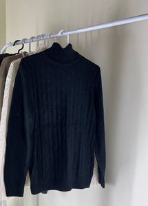 Classic Black Turtleneck Sweater