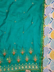 Elegant Teal Saree