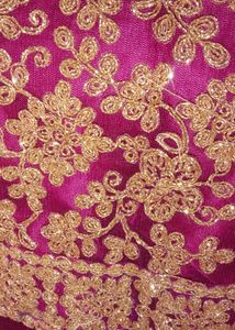 Magenta &amp; Gold Embellished Ethnic gown