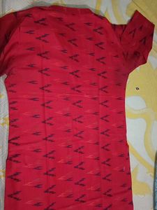 Red Printed Kurta