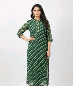 Green Striped Kurta
