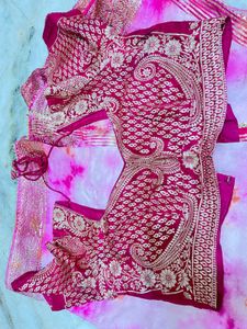Royal Banarasi Tie-Dye Silk Saree with Heavy Zari