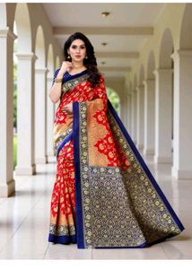 Red &amp; Gold Banarasi Saree