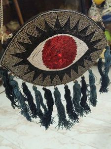 Black Evil Eye Sling Bag