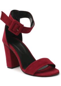 Velvet Red Heels Sandals