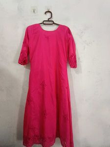 Pink Embroidered Kurta