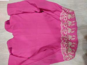 Pink Embroidered Blazer