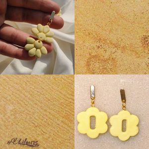 Combo Pastel Yellow Floral Earrings