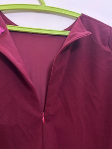 Maroon TOP With Flared Sleeves