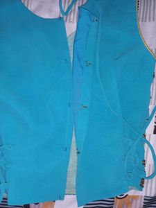 Teal Beaded Lehenga