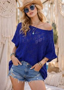 🎁Buy1 Get1 Free Crochet Blue Knit Top G