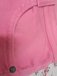 Pink Cropped Capri Pants