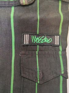 Men Casual Shirt - Green Striped
