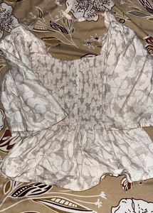 Sqaure Neck Flared Sleeves Korean Top