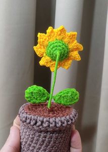 Crochet Sunflower Plant