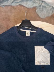 Navy Blue Fleece Sweatshirt