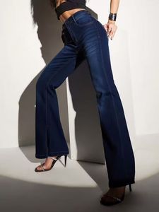 A BOOTCUT DENIM NAVY BLUE JEANS