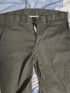 Olive Green Casual Pants