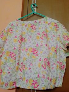 Floral Lace-Up Top