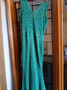 Emerald Green Lace Dress
