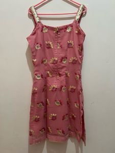 Pink Embroidered Kurta Set