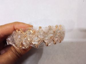 Gold Metal Cystal Glass Beads Bracelet