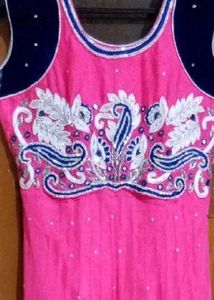 Pink Embroidered Anarkali Suit