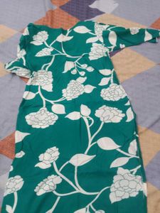 green floral cord set