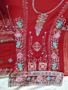 Pakistani Embroidered And Sequin Work Suit