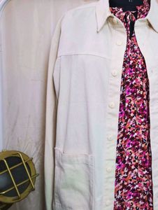 Beige Overshirt Jacket