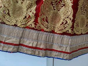 Red And Golden Lehenga With Choli