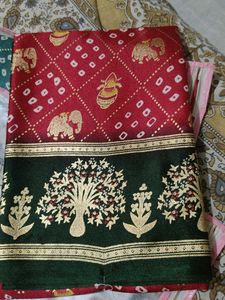 Elegant Red Silk Saree