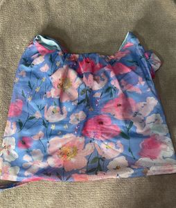 Floral Rutched tie-up crop top