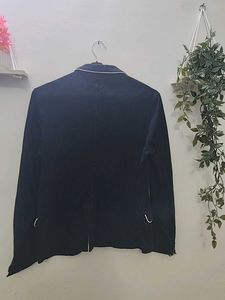Black Blazer with White Piping
