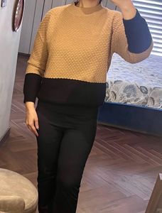 Mango Two-Tone Knit Sweater