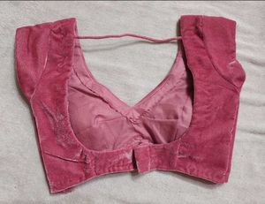 v neck velvet blouse (padded)