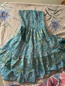 Boho Chic Strapless Mini Dress