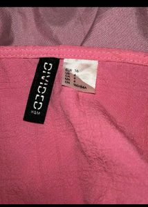 H&amp;M Puff Sleeve Pink Dress