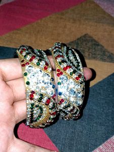 Vintage Beaded Bangles - Set of 2